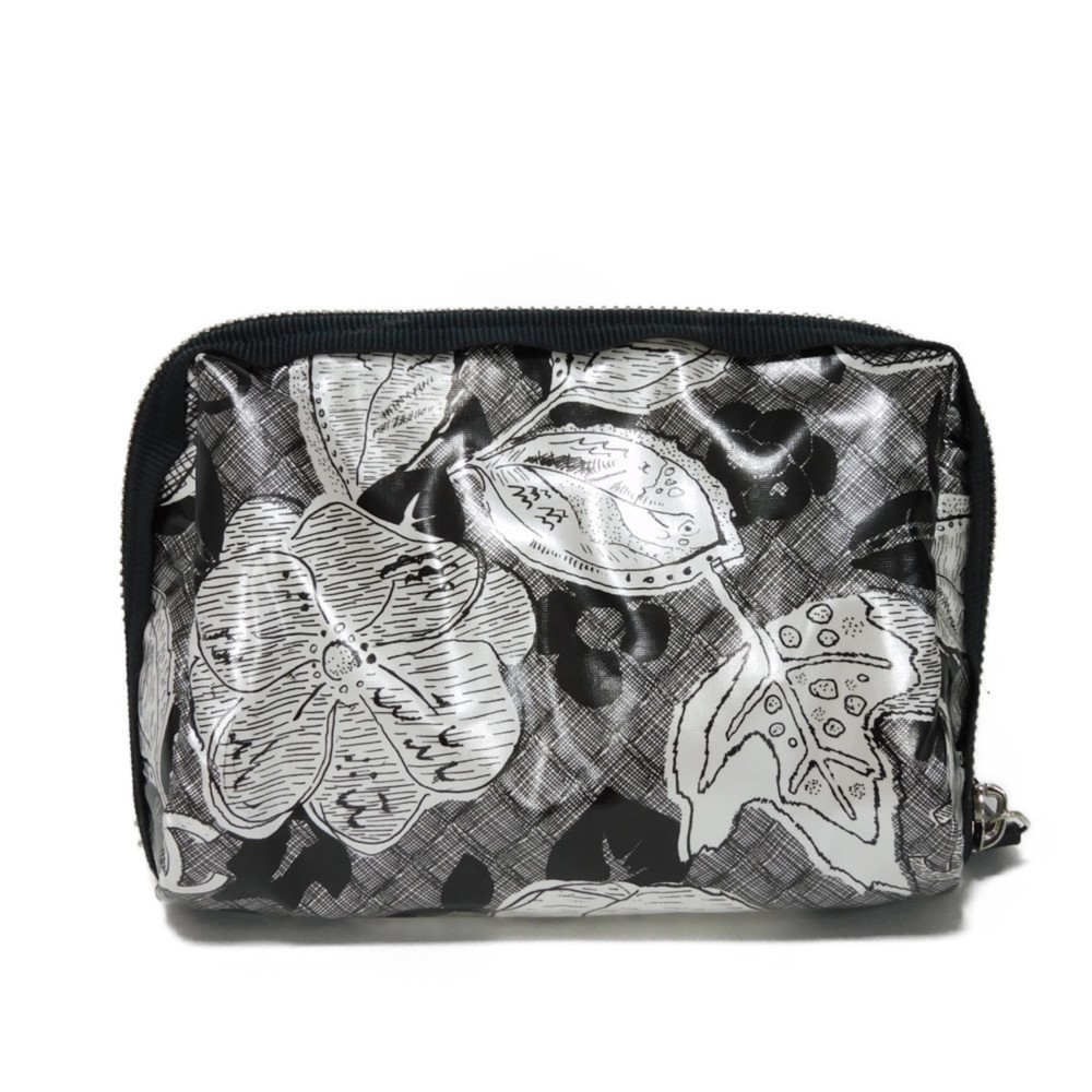 CHANEL Pouch Camellia Tick CC Mark Flower Mini Silver 26th Series Coco Nylon ... - Picture 4 of 16